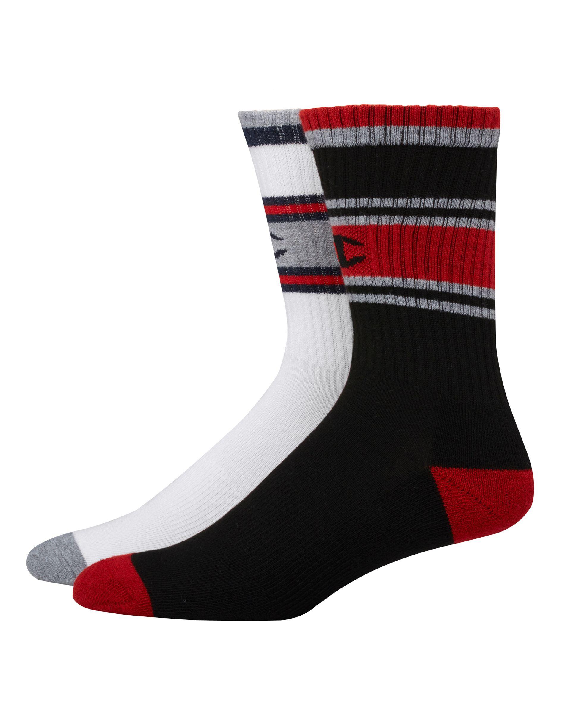 Champion Synthetic Performance Crew Socks, C Logo, 2-pack in White ...