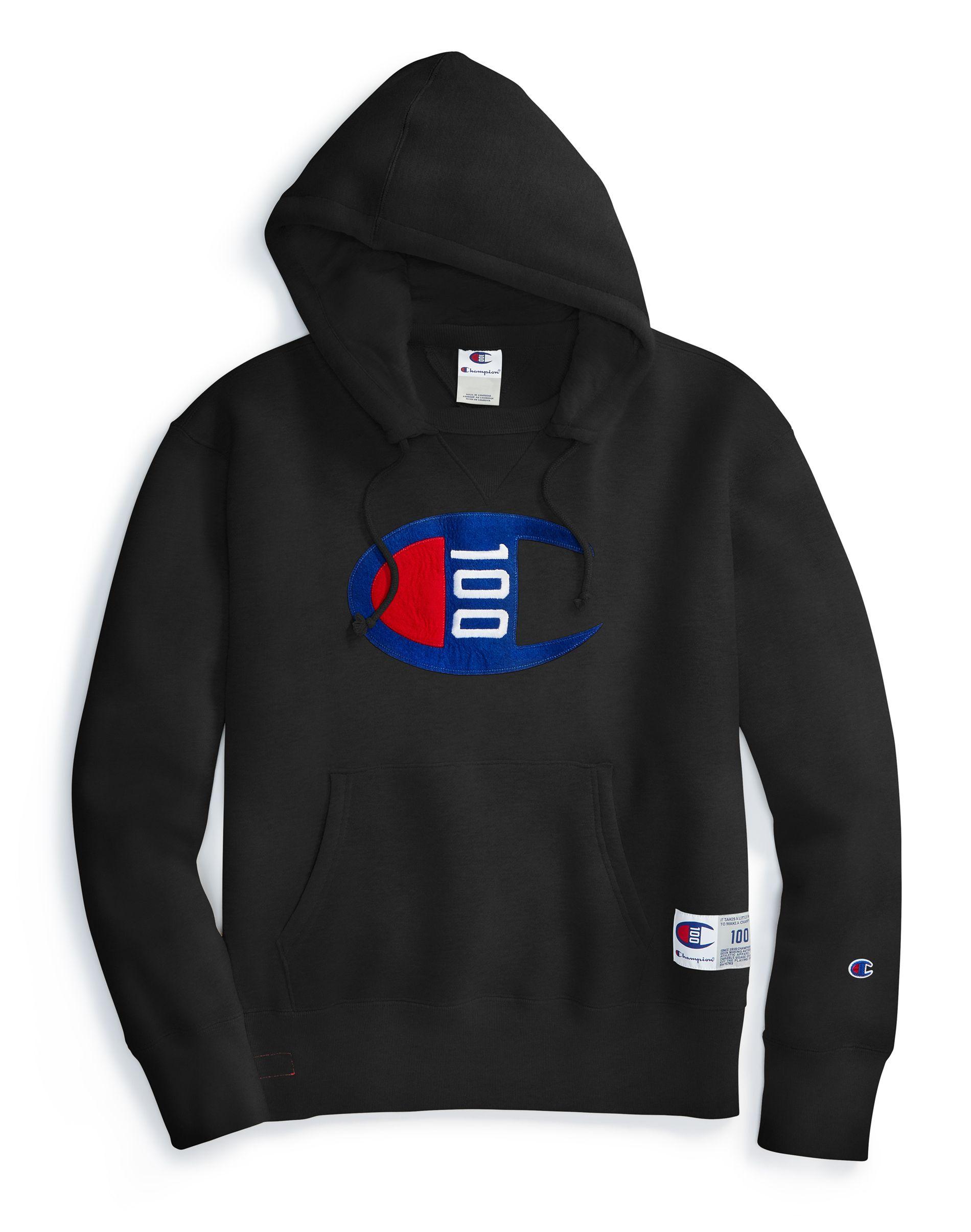 champion hoodie small logo