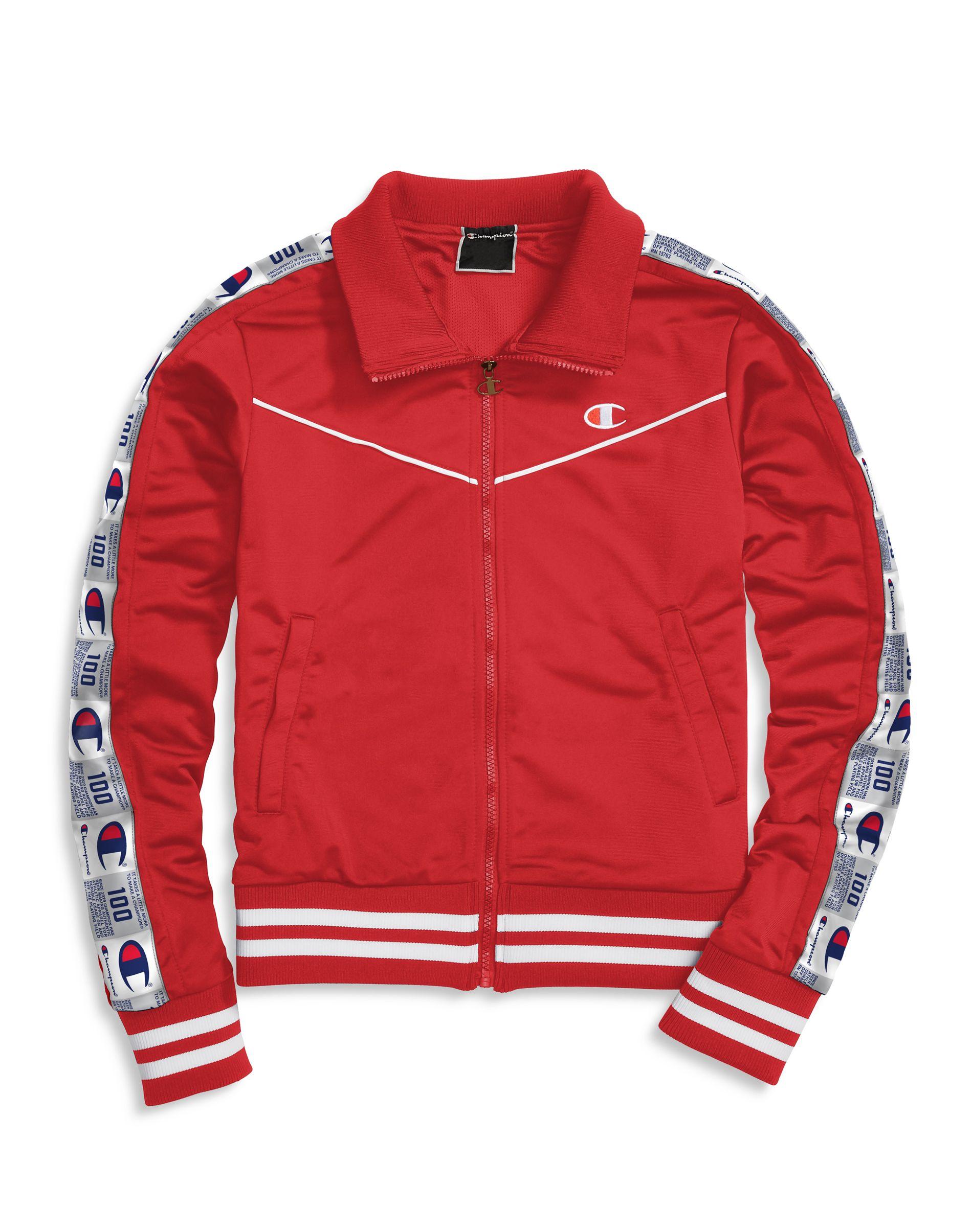 Champion Synthetic Life® Tricot Track Jacket in Scarlet (Red) - Lyst