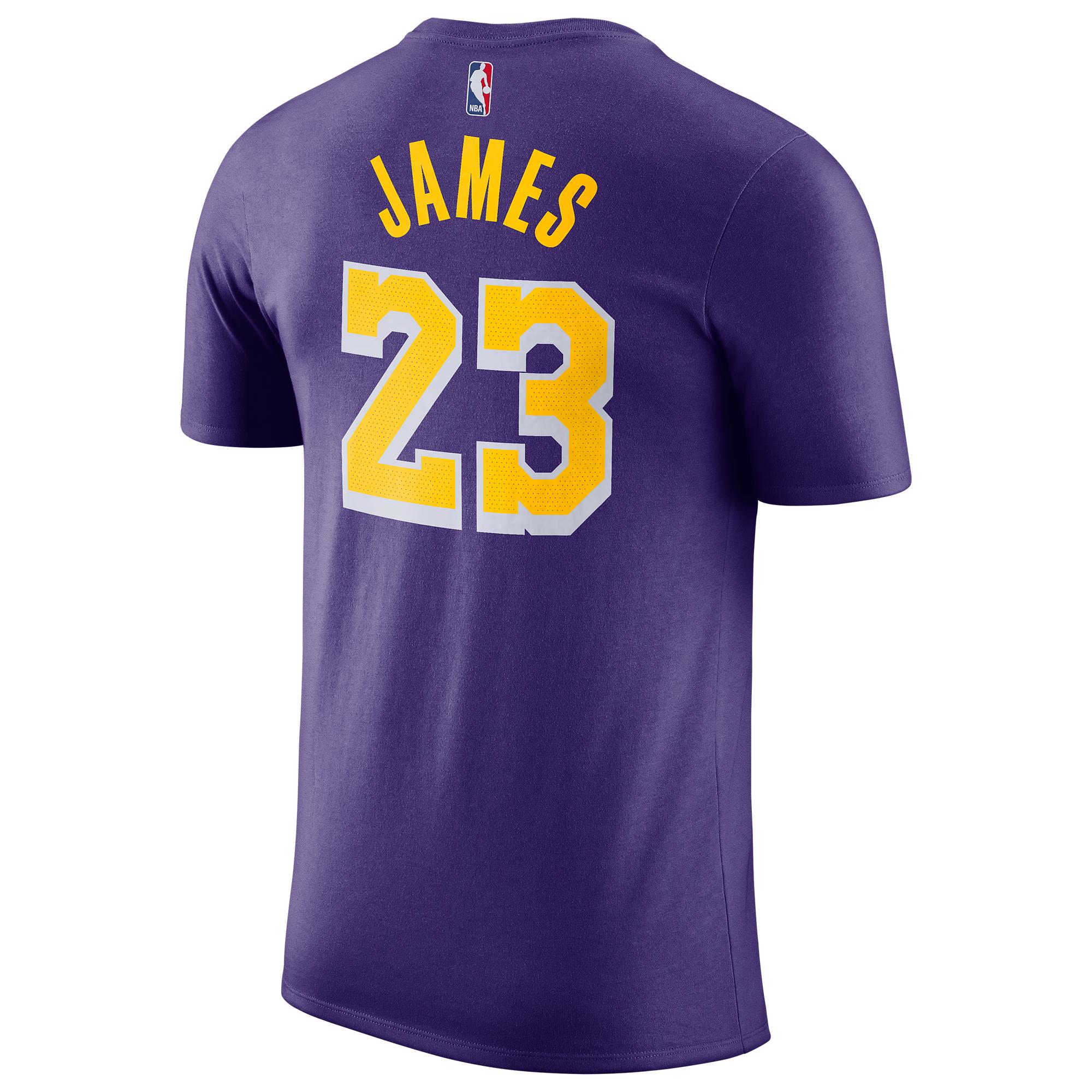 Nike Lebron James Nba Player Name & Number T-shirt in Purple for Men - Lyst