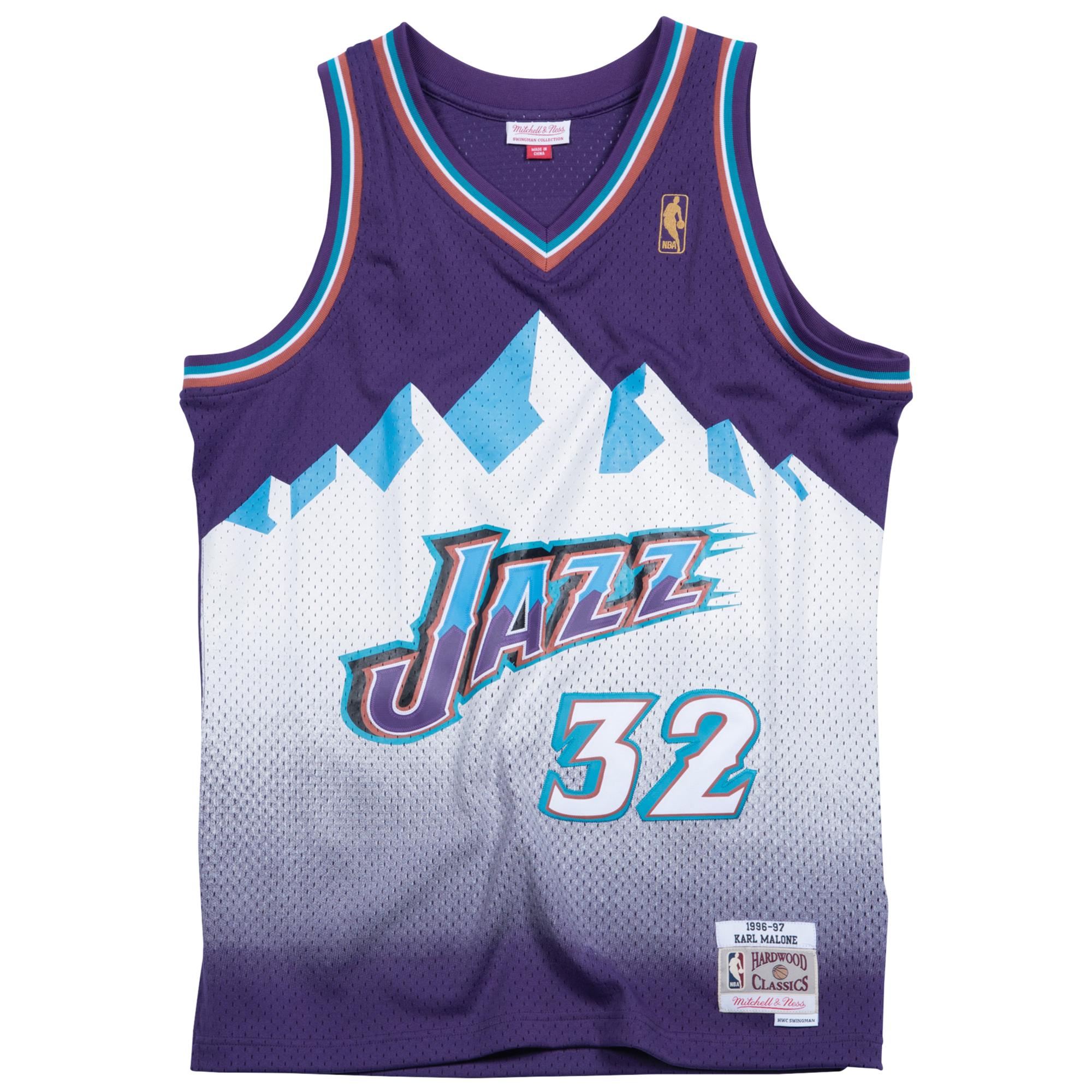 Mitchell & Ness Karl Malone Nba Swingman Jersey in Purple for Men - Lyst