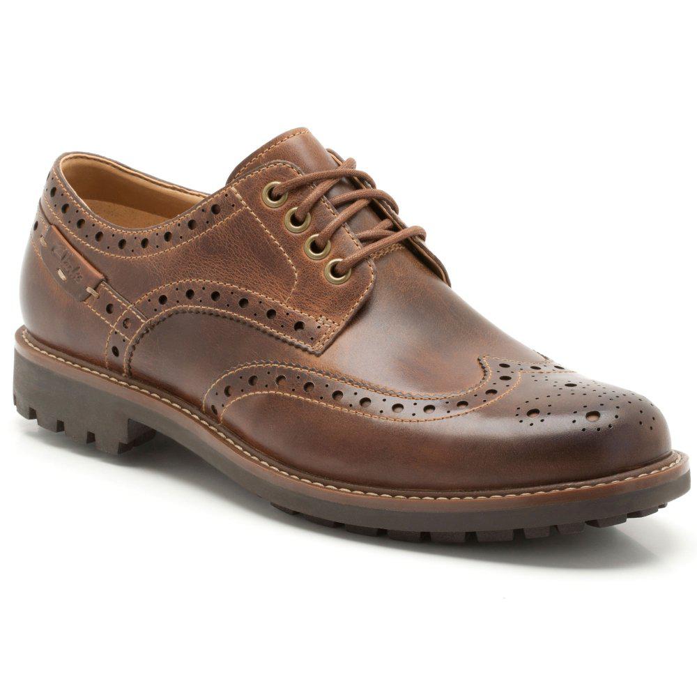 Lyst Clarks Montacute Wing Leather Brogue Shoes in Brown