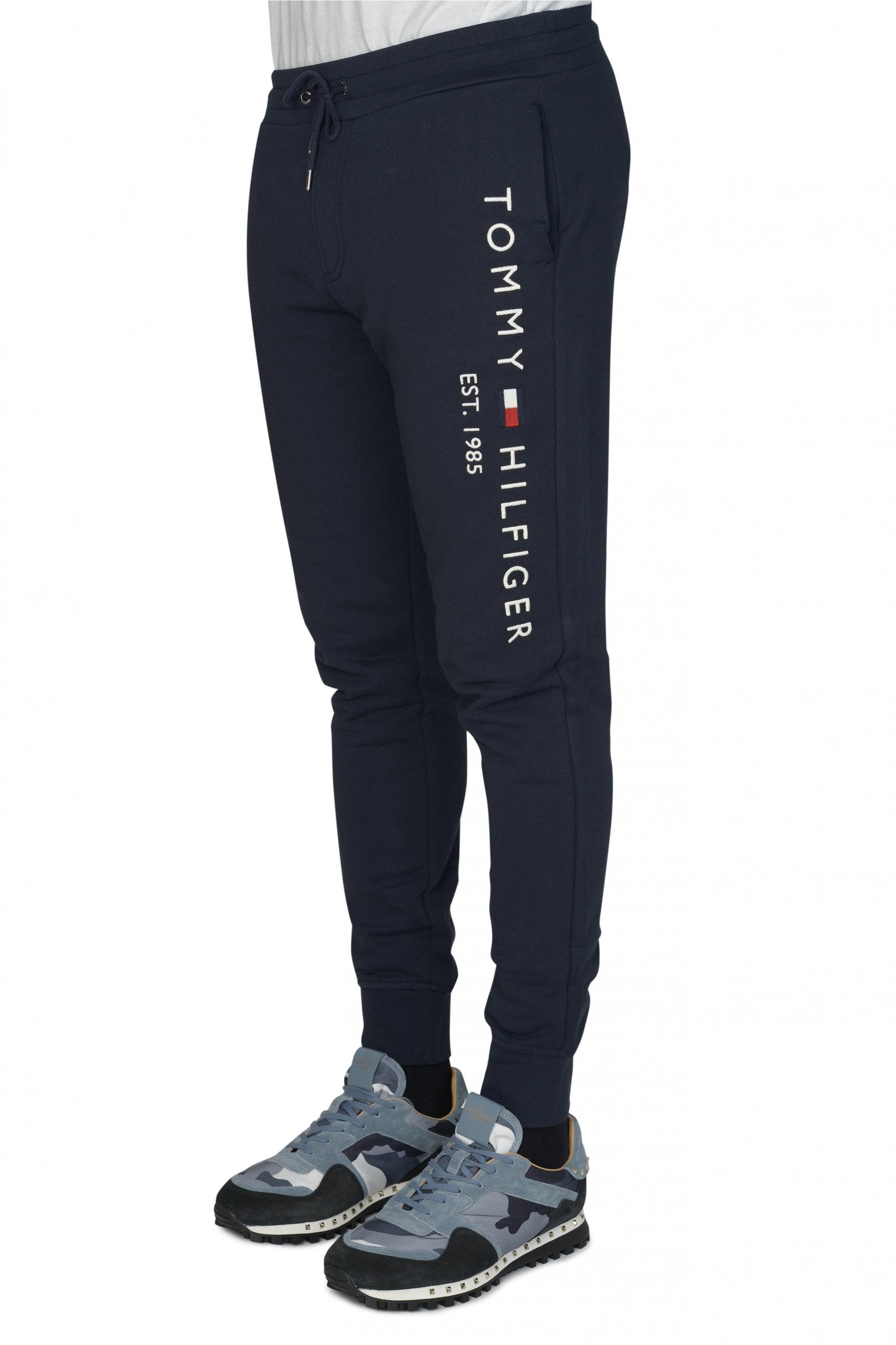 Tommy Hilfiger Cotton Logo Joggers in Navy (Blue) for Men - Lyst
