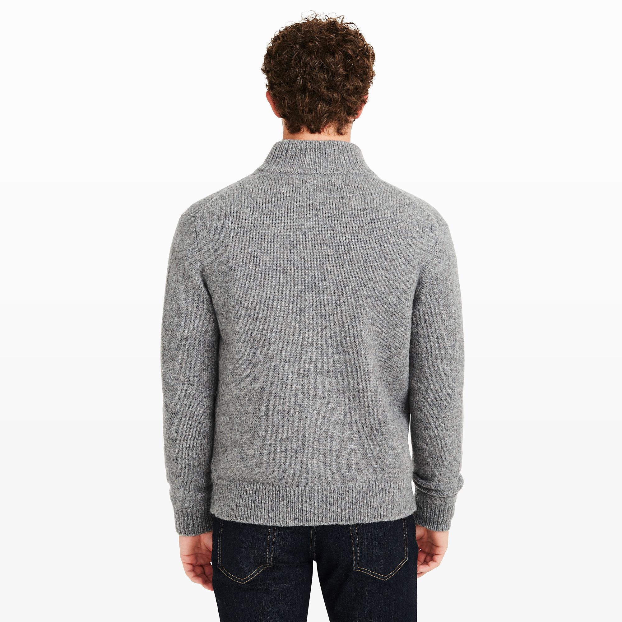 Download Lyst - Club Monaco Wool Mock-neck Cardigan in Gray for Men