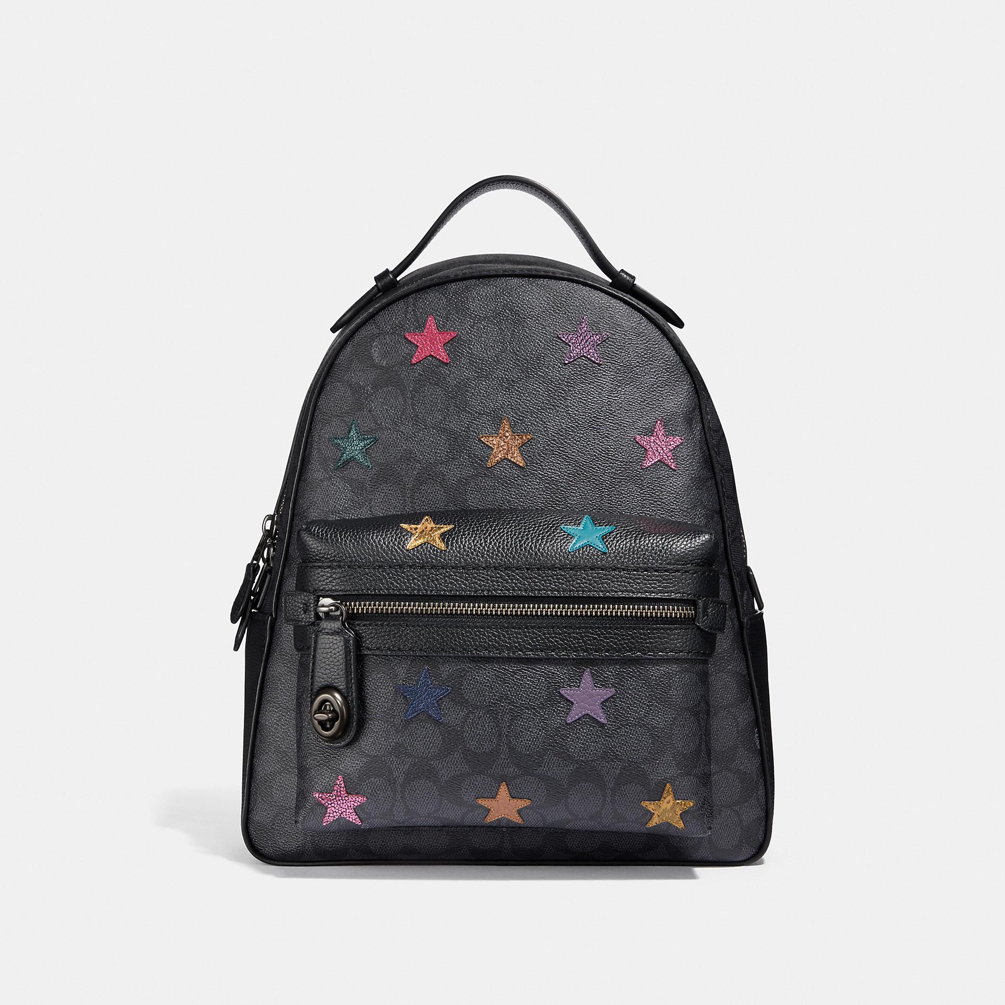 COACH Campus Backpack In Signature Canvas With Star Applique And ...