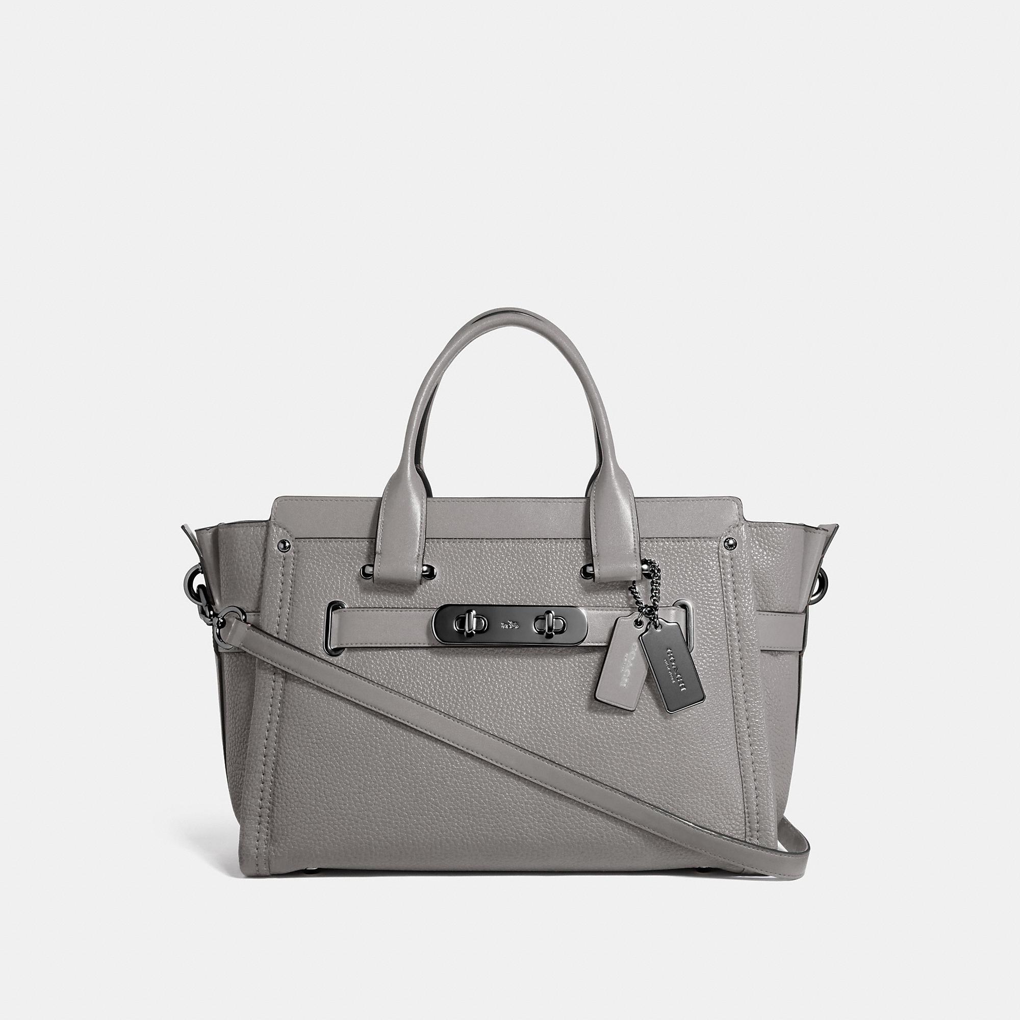 Lyst Coach Swagger Carryall In Pebble Leather in Gray