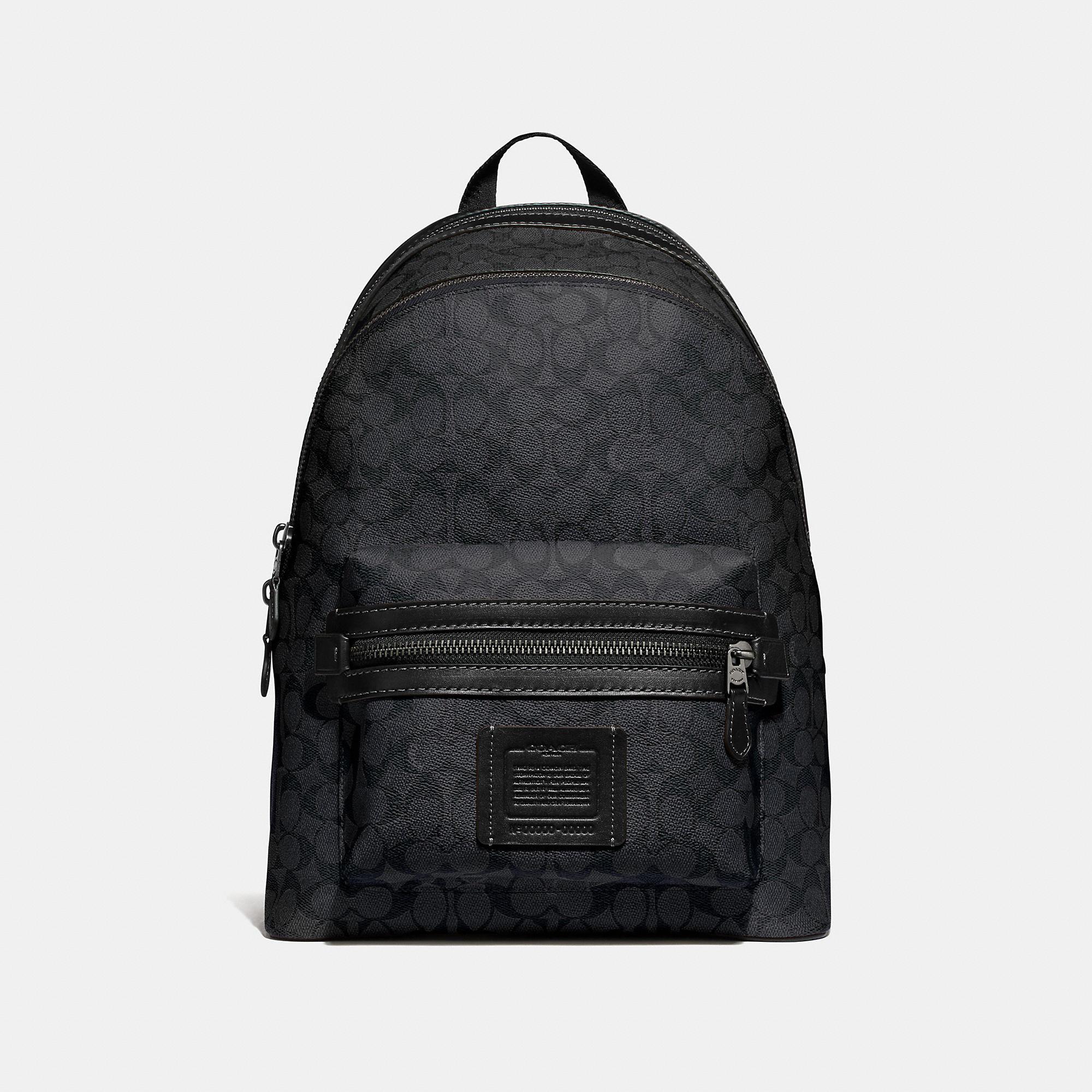 COACH Academy Backpack In Signature Canvas in Black for Men - Lyst
