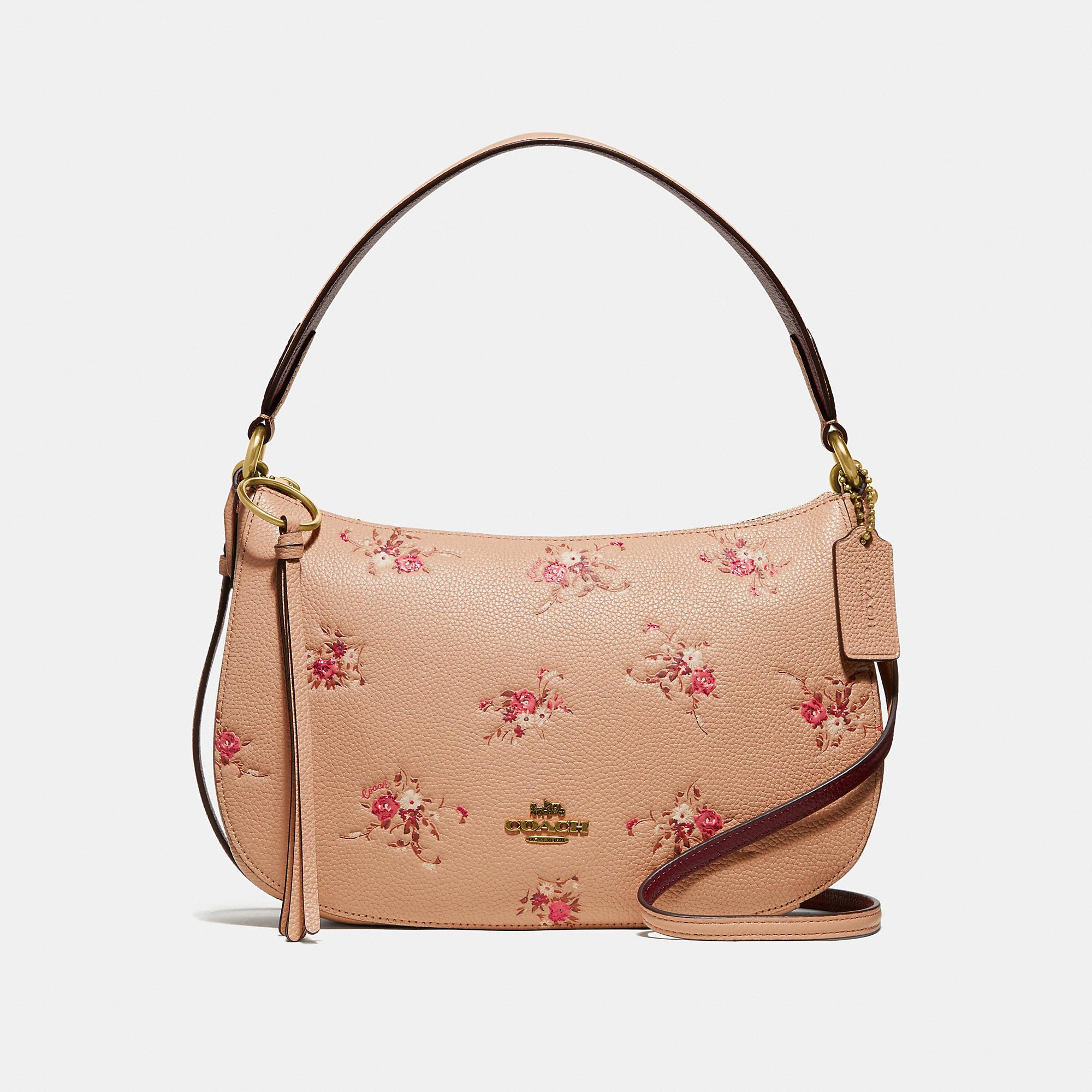 COACH Sutton Crossbody With Floral Print in Pink - Lyst