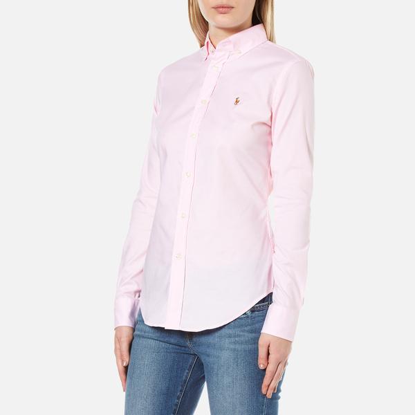 women's pink oxford shirt