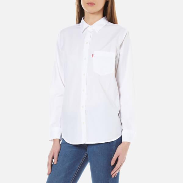 white boyfriend shirt women