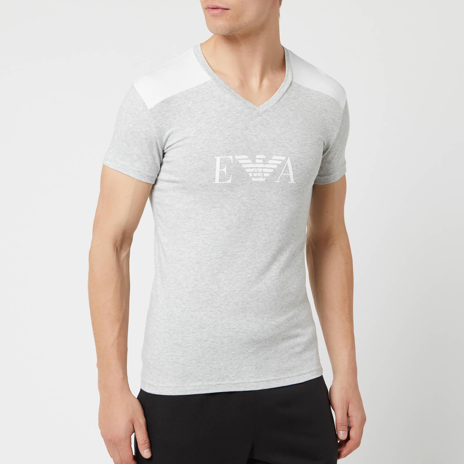 Emporio Armani Shoulder Detail T-shirt in Gray for Men - Lyst
