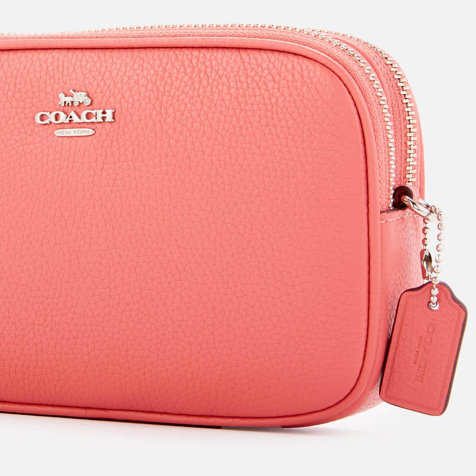COACH Polished Pebble Cross Body Clutch Bag in Pink - Lyst