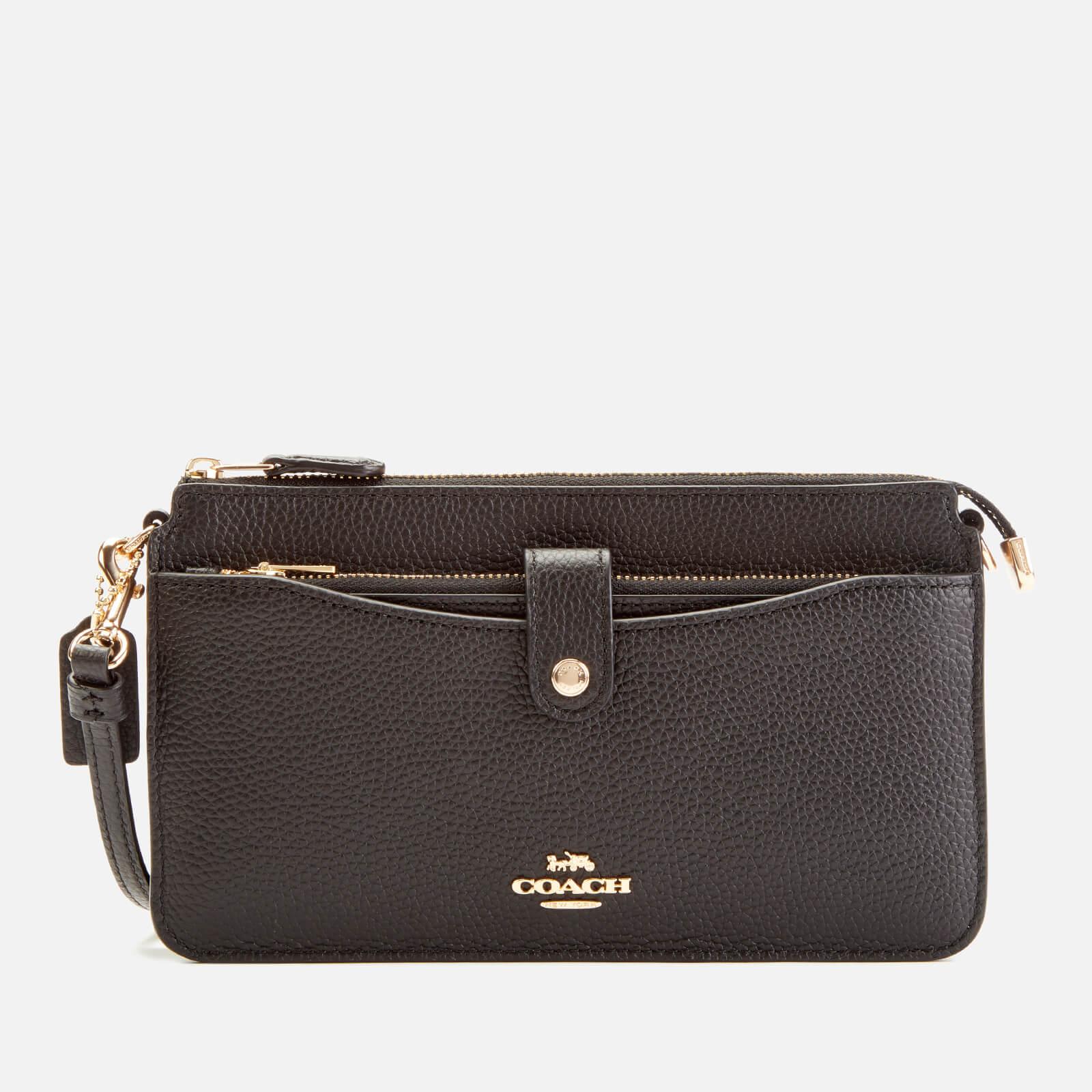 COACH Polished Pebble Leather Wallet/cross Body Bag - Lyst