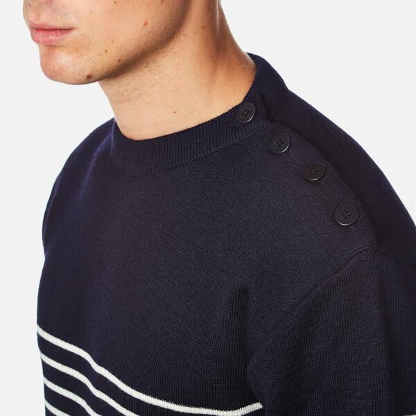 men's jumper with buttons on shoulder