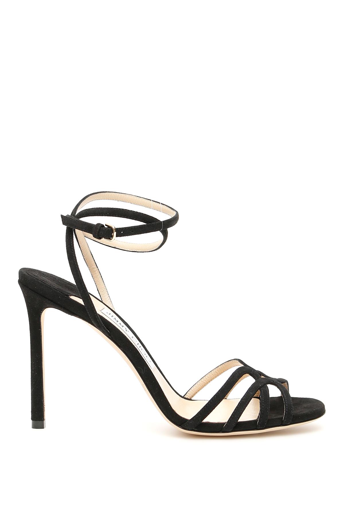 jimmy choo mimi metallic leather sandals