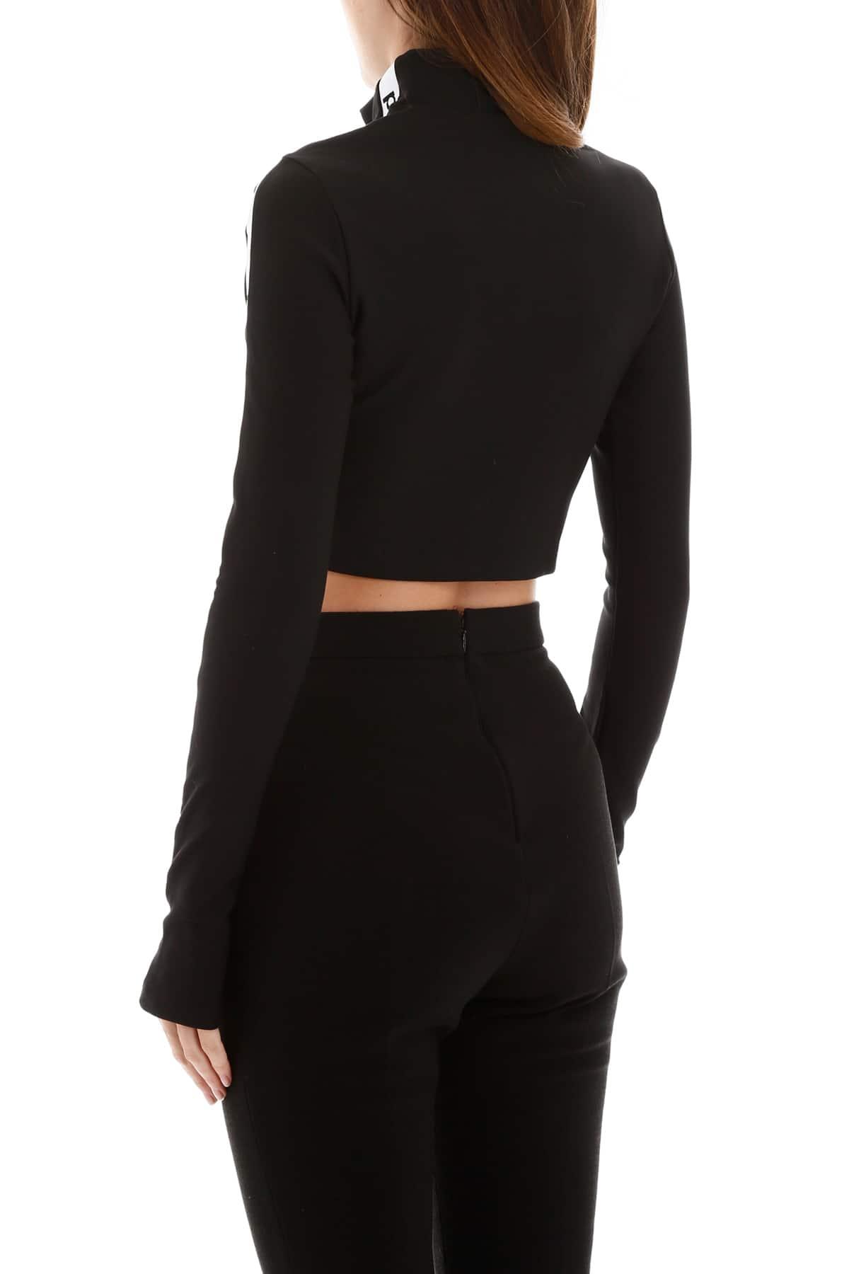paco rabanne logo crop top