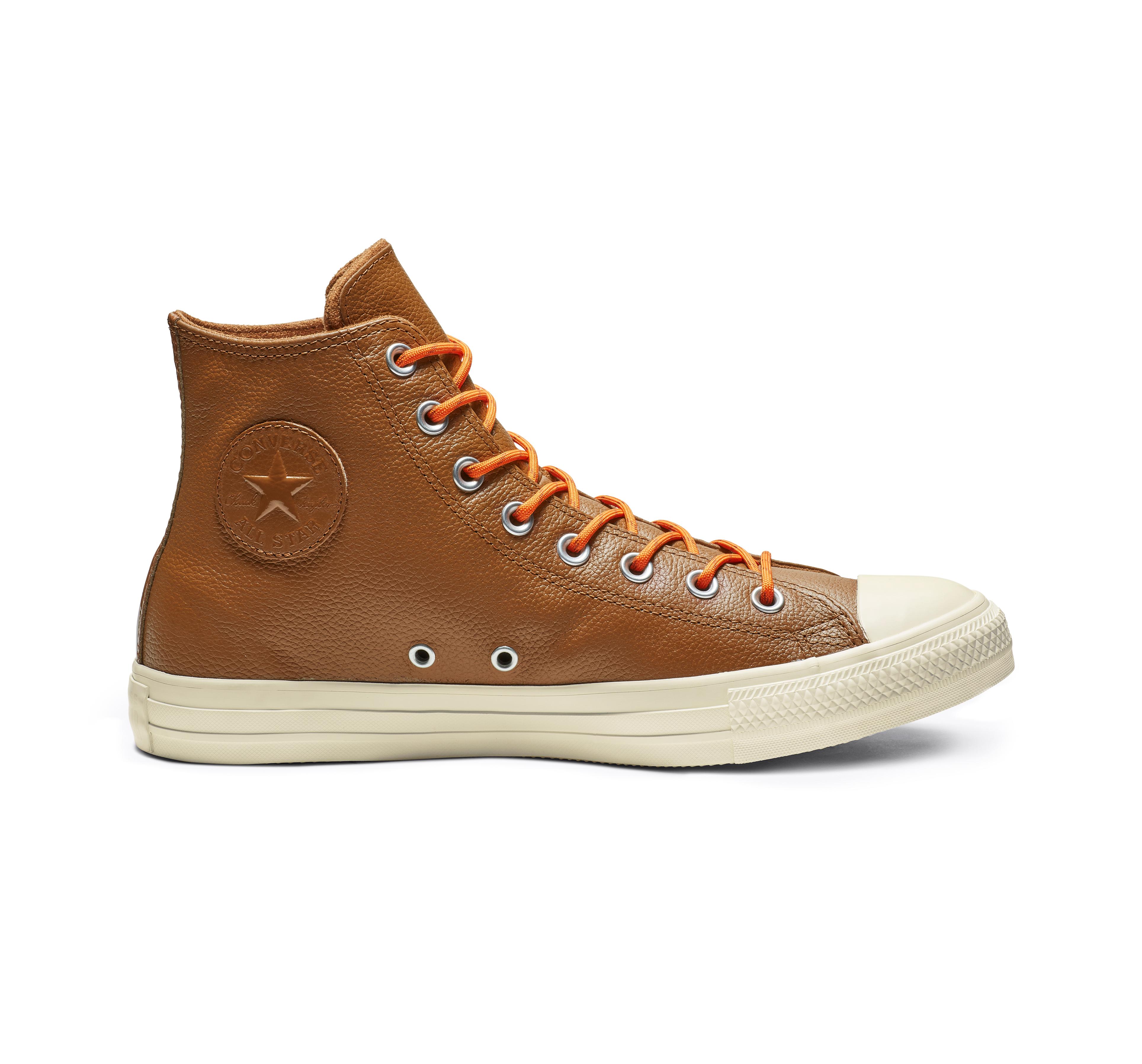 Converse Chuck Taylor All Star Limo Leather High Top in Brown - Lyst