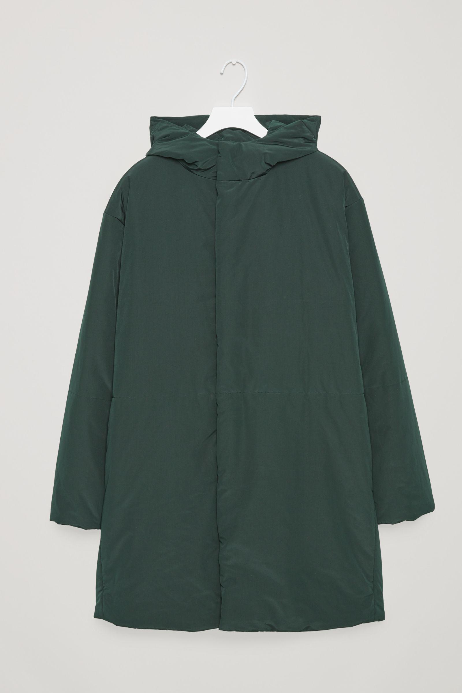 Lyst - COS Long Padded Coat in Green for Men