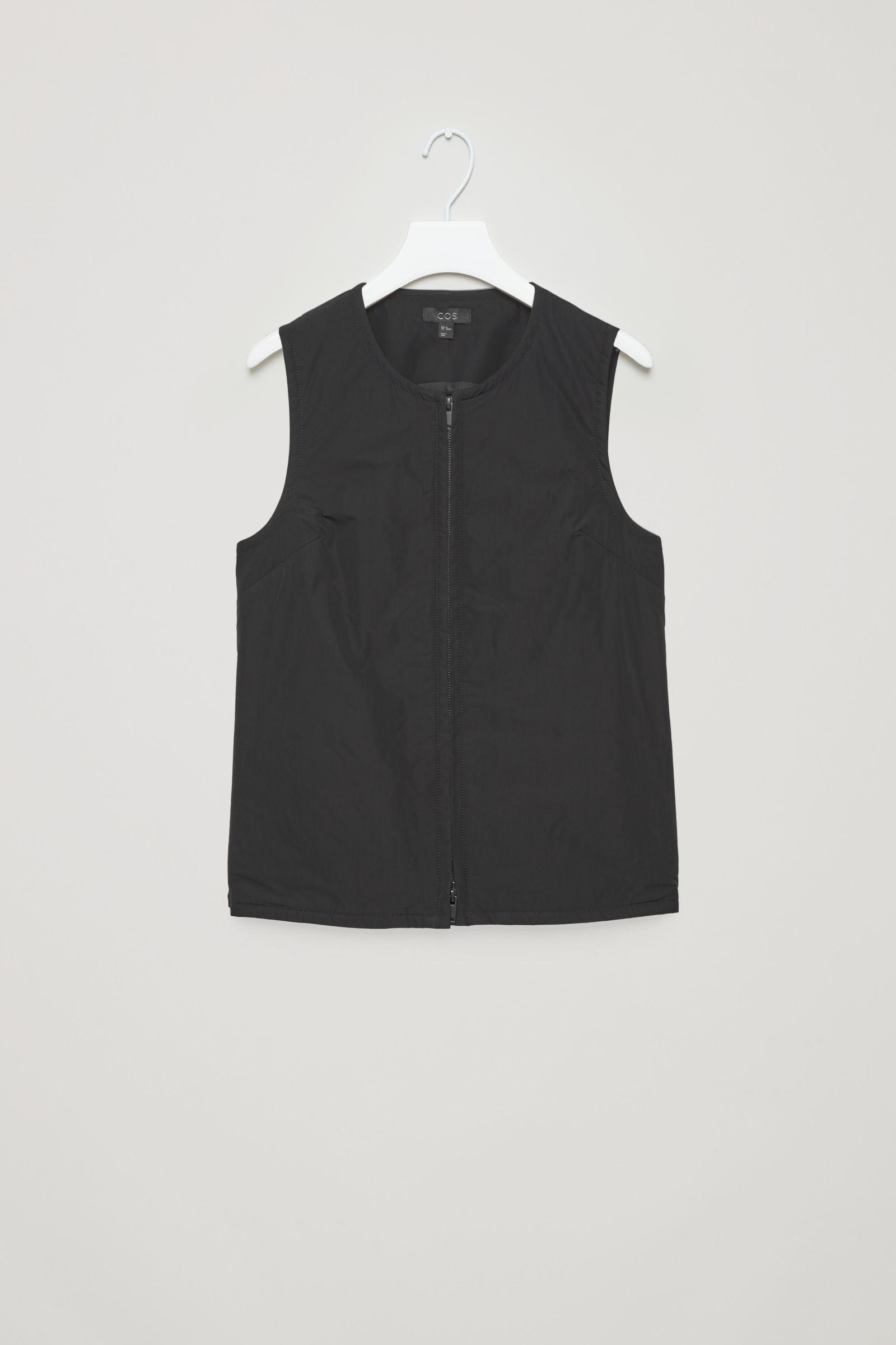 Lyst - Cos Padded Gilet in Black
