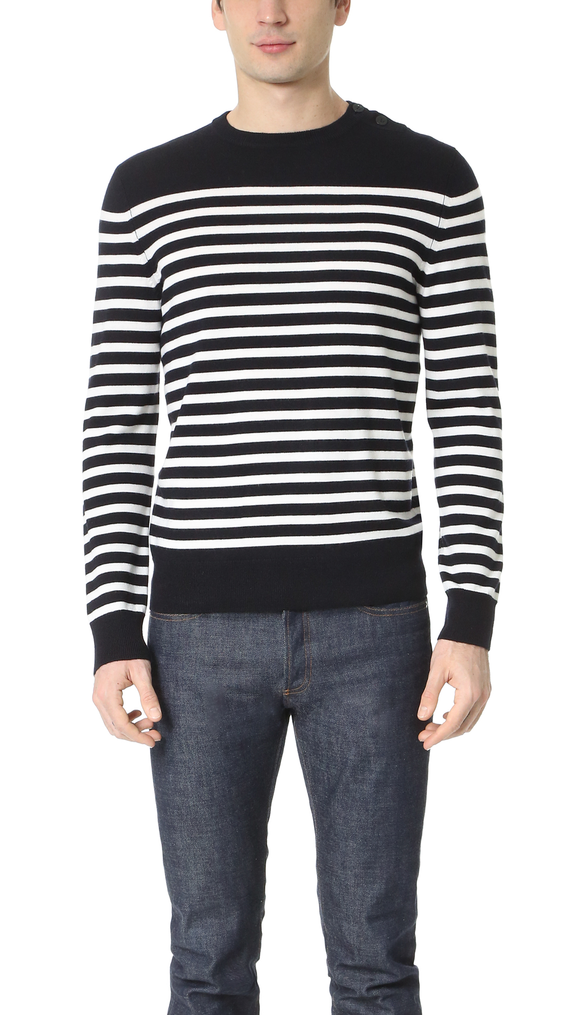 Lyst - A.P.C. Captain Sweater in Blue for Men