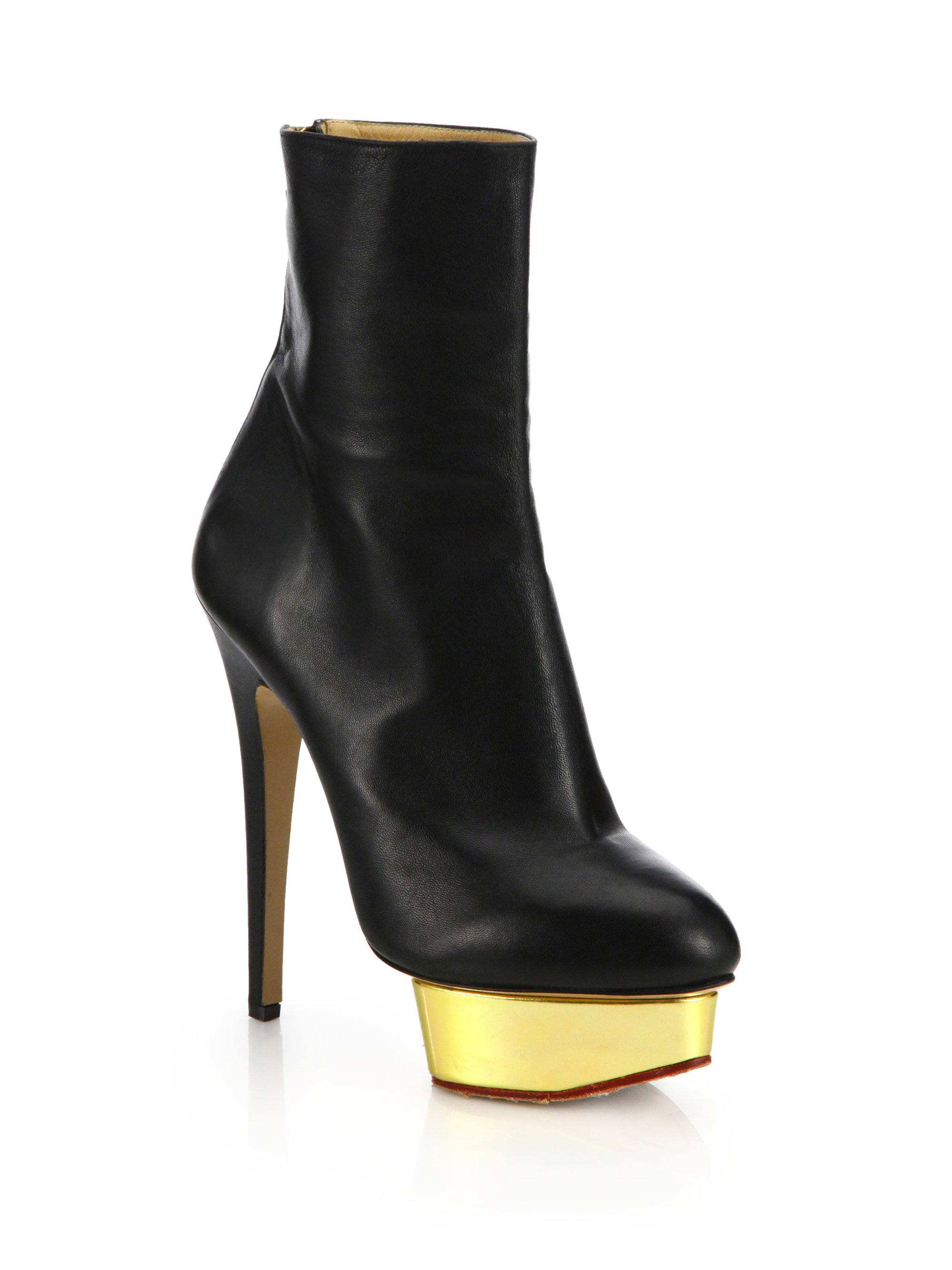 Lyst Charlotte Olympia Lucinda Suede Ankle Boots in Black