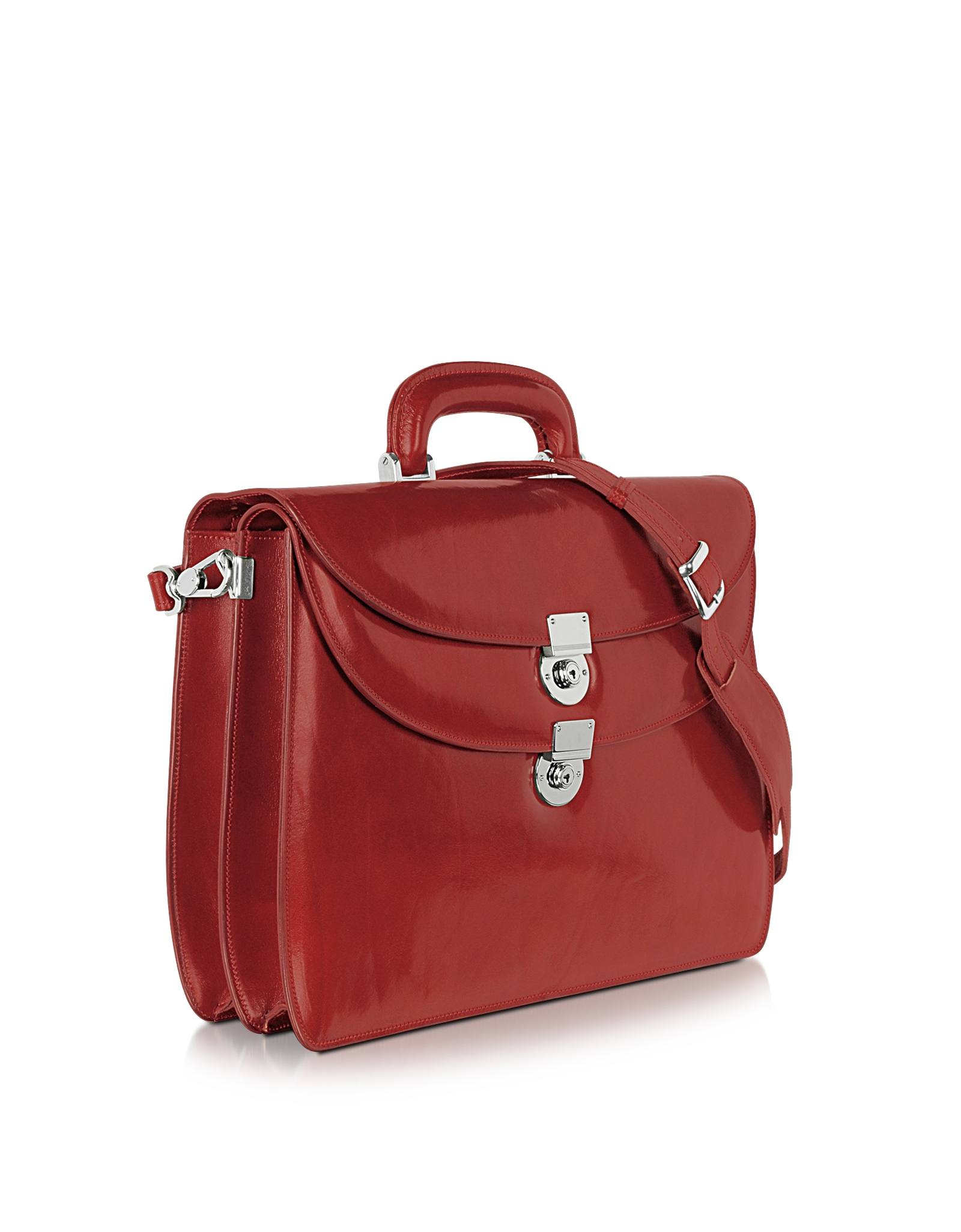 L.a.p.a. Women's Red Leather Briefcase in Red | Lyst