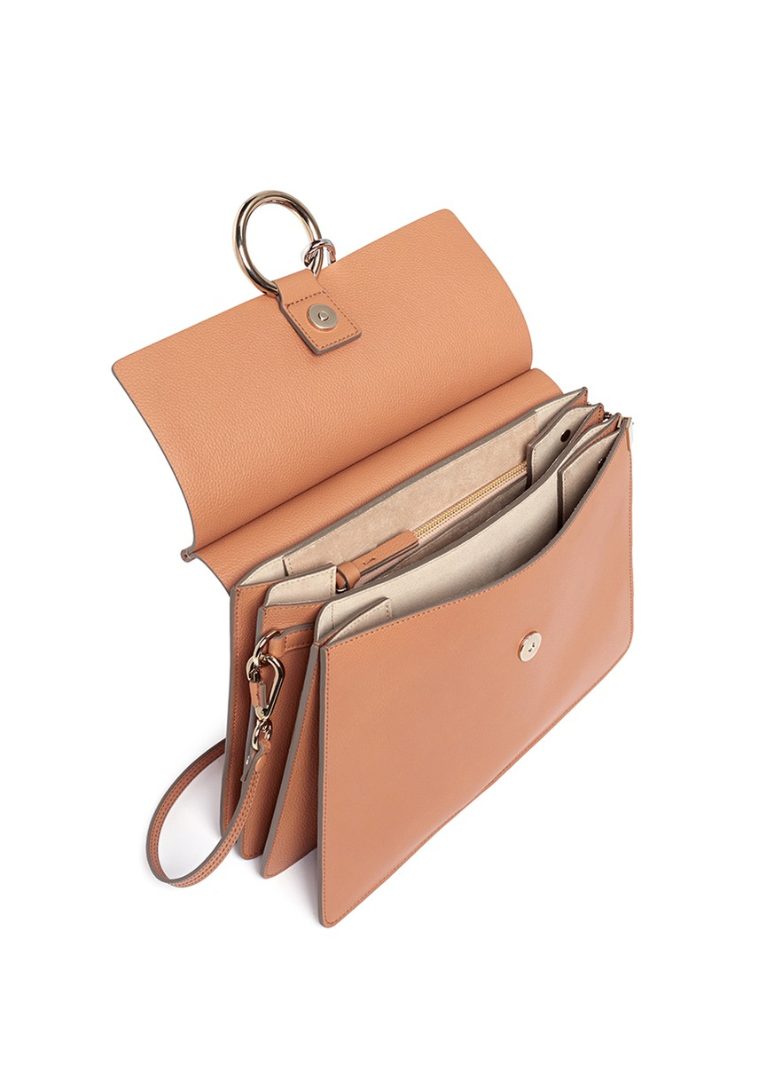Chlo \u0026#39;faye\u0026#39; Medium Smooth Flap Leather Shoulder Bag in Brown | Lyst