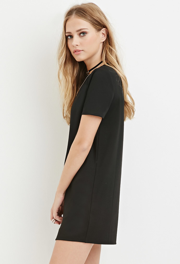 forever 21 black t shirt dress