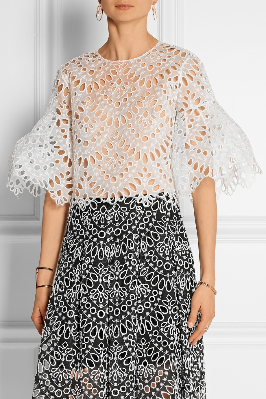 Broderie La Oscar Anglaise Renta De Top gpRwqtY