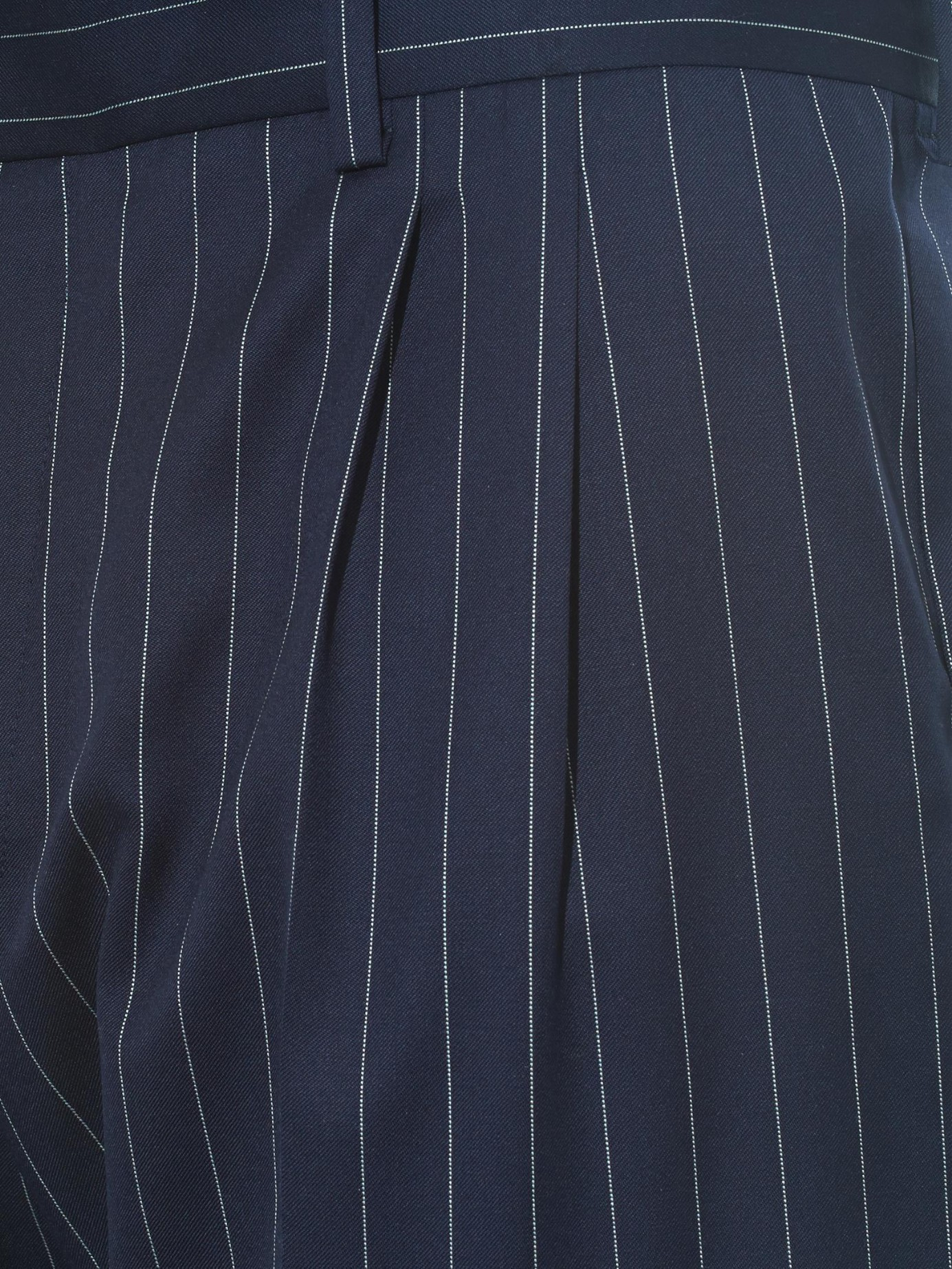 navy and white pinstripe pants