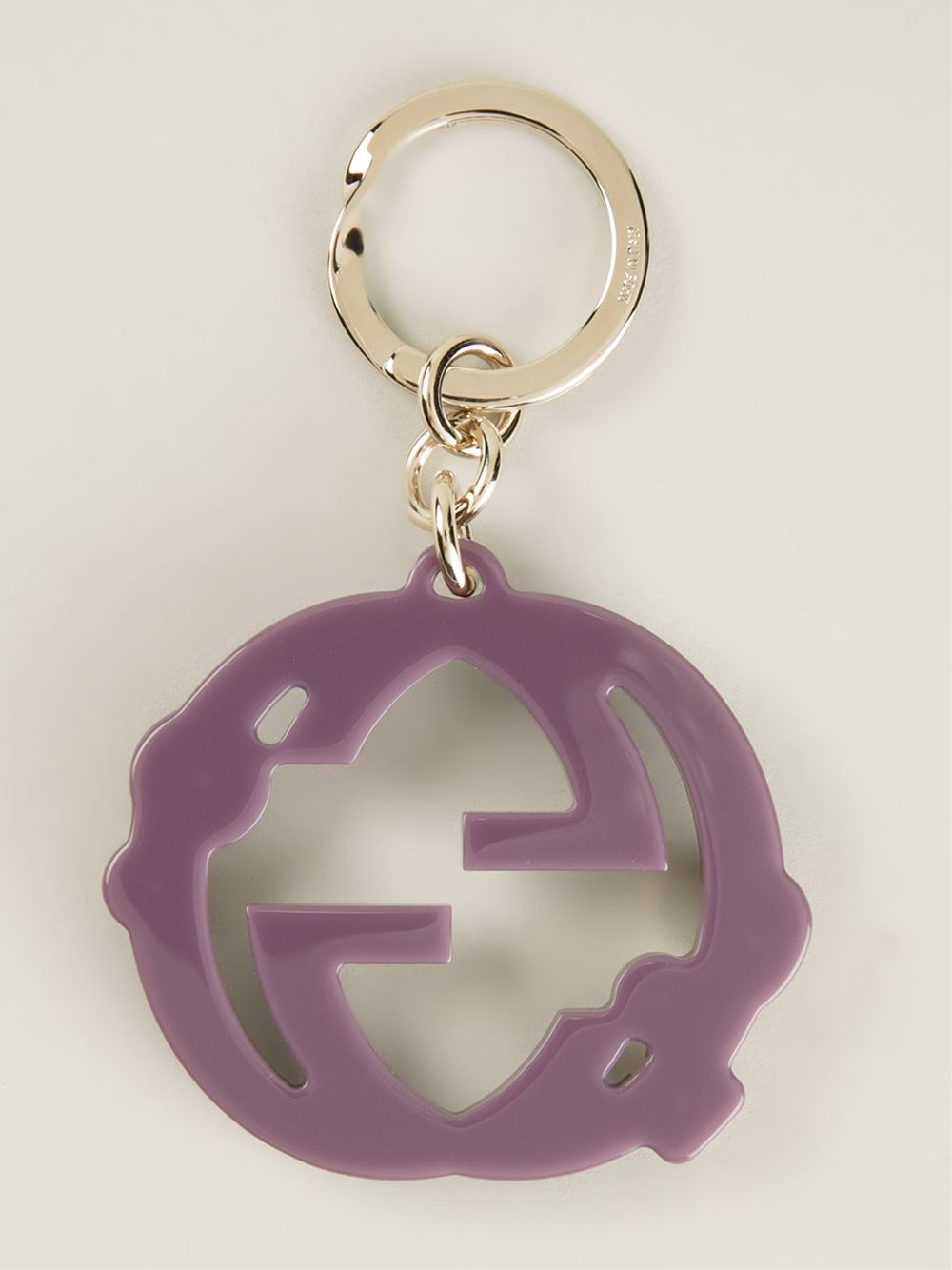 Lyst Gucci Logo Keyring in Purple