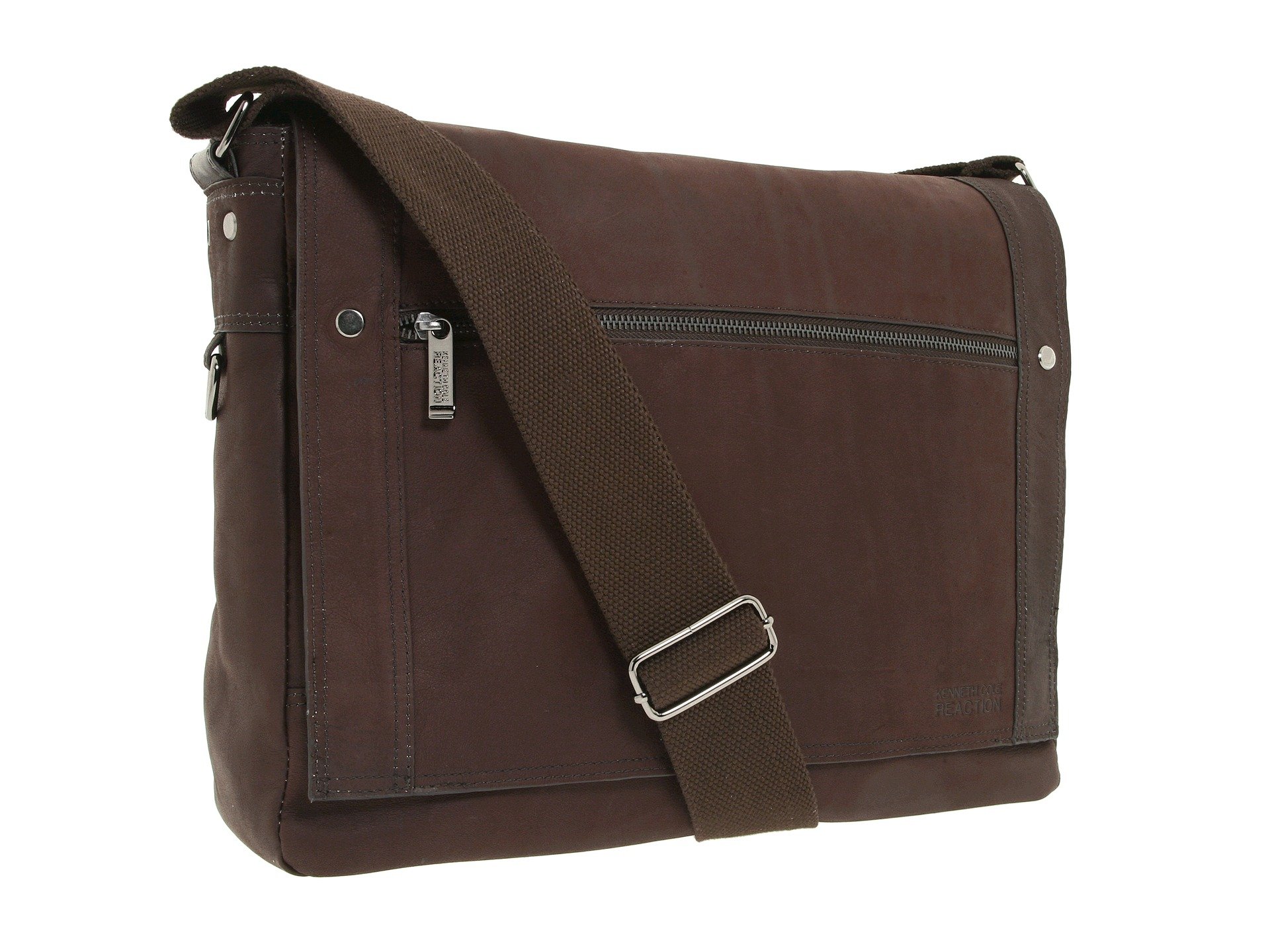 cole reaction "busimess Essentials" Single Gusset Flapover Messenger Bag in Brown for