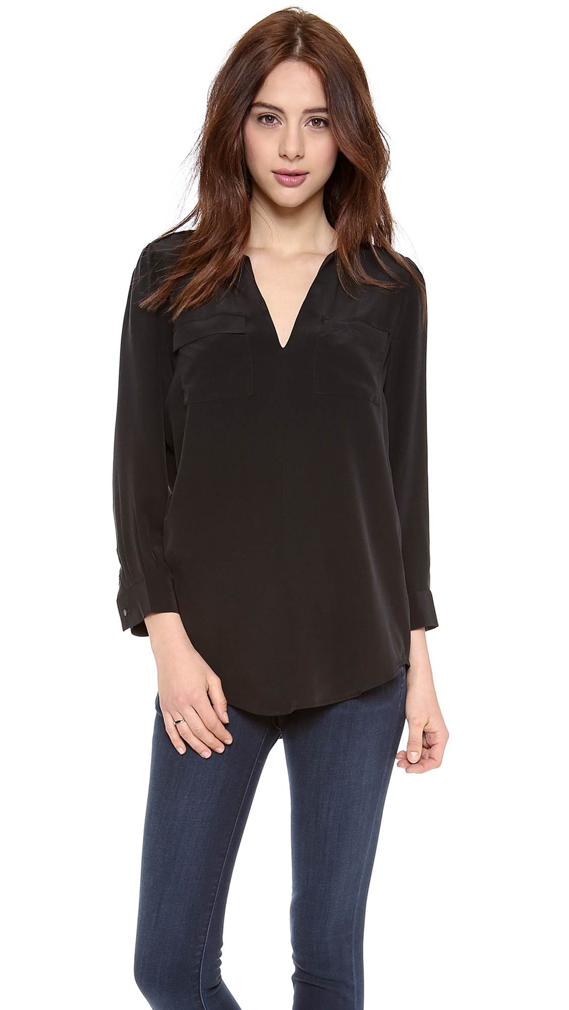 Joie Marlo Blouse in Black - Lyst