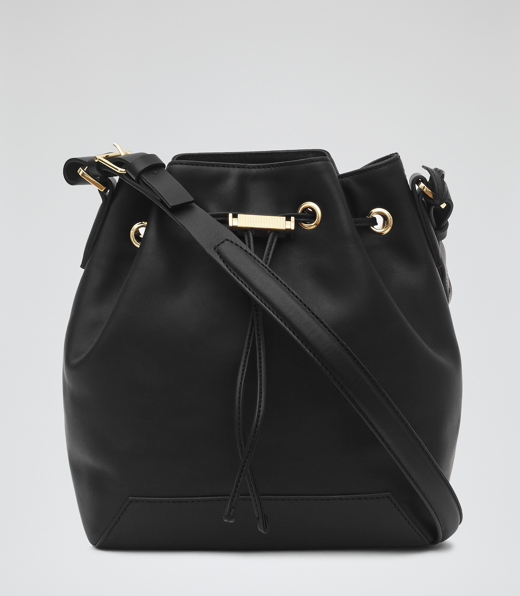 reiss maya leather shoulder bag