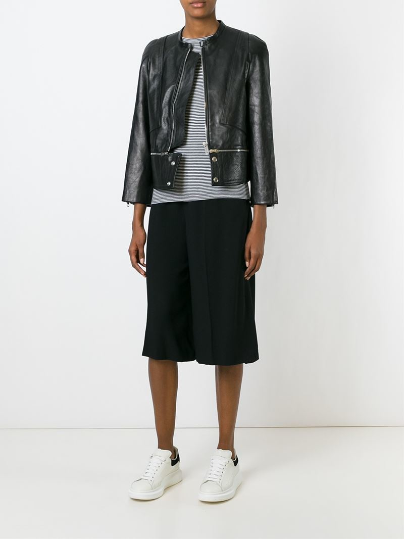 Lyst - Golden Goose Deluxe Brand Zipped Leather Jacket in Black