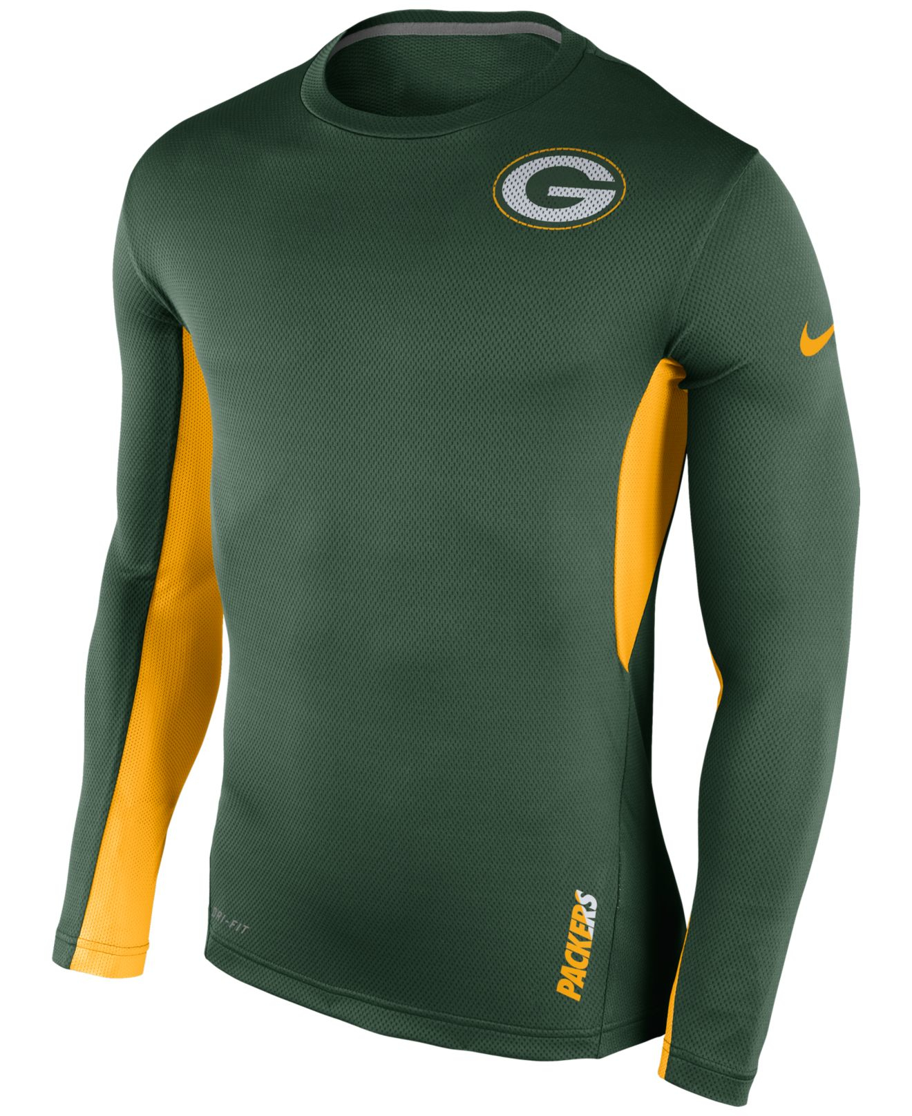 Lyst - Nike Men's Long-sleeve Green Bay Packers Vapor T-shirt in Green ...
