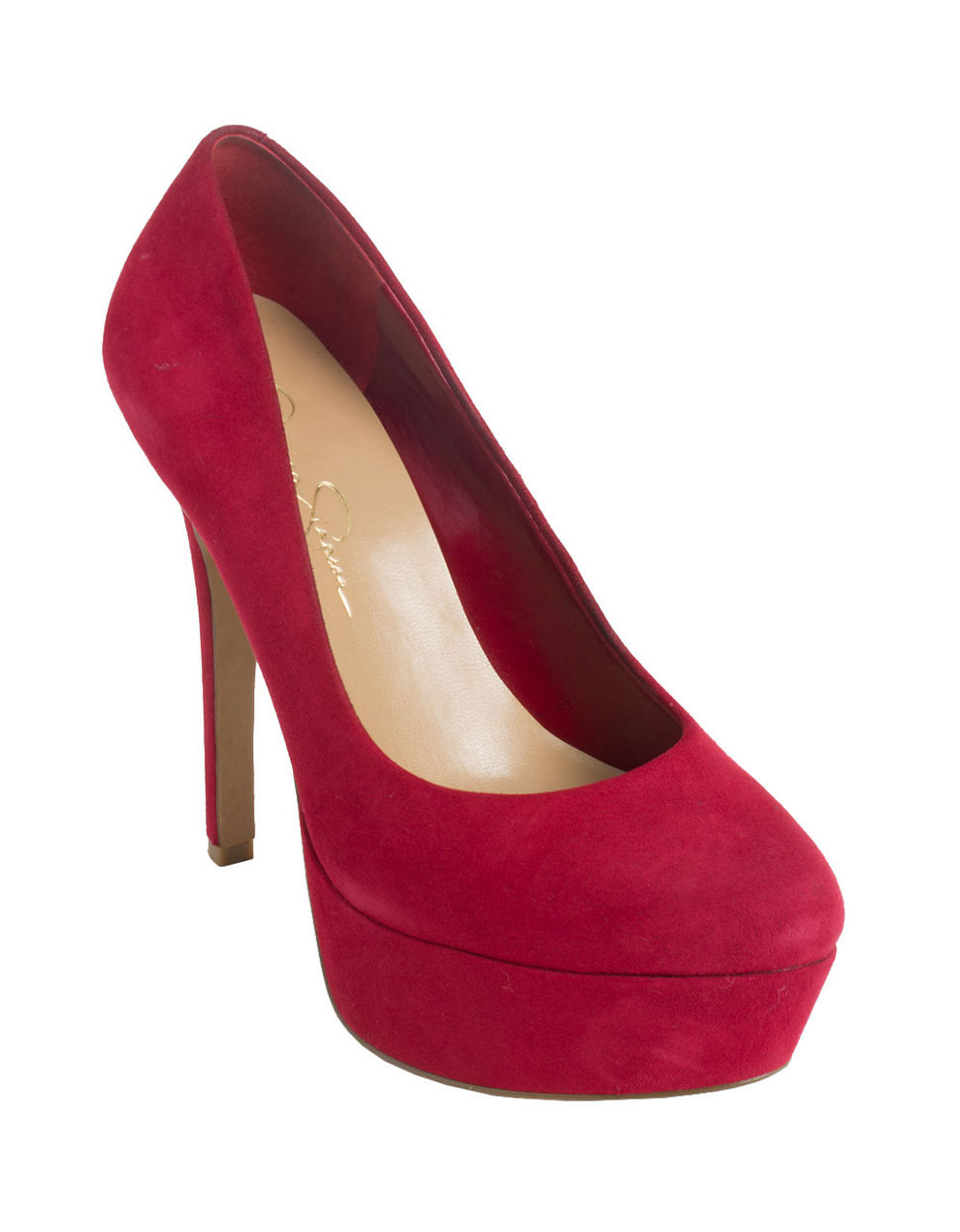 Jessica Simpson Waleo Suede Platform Pumps in Orange - Lyst