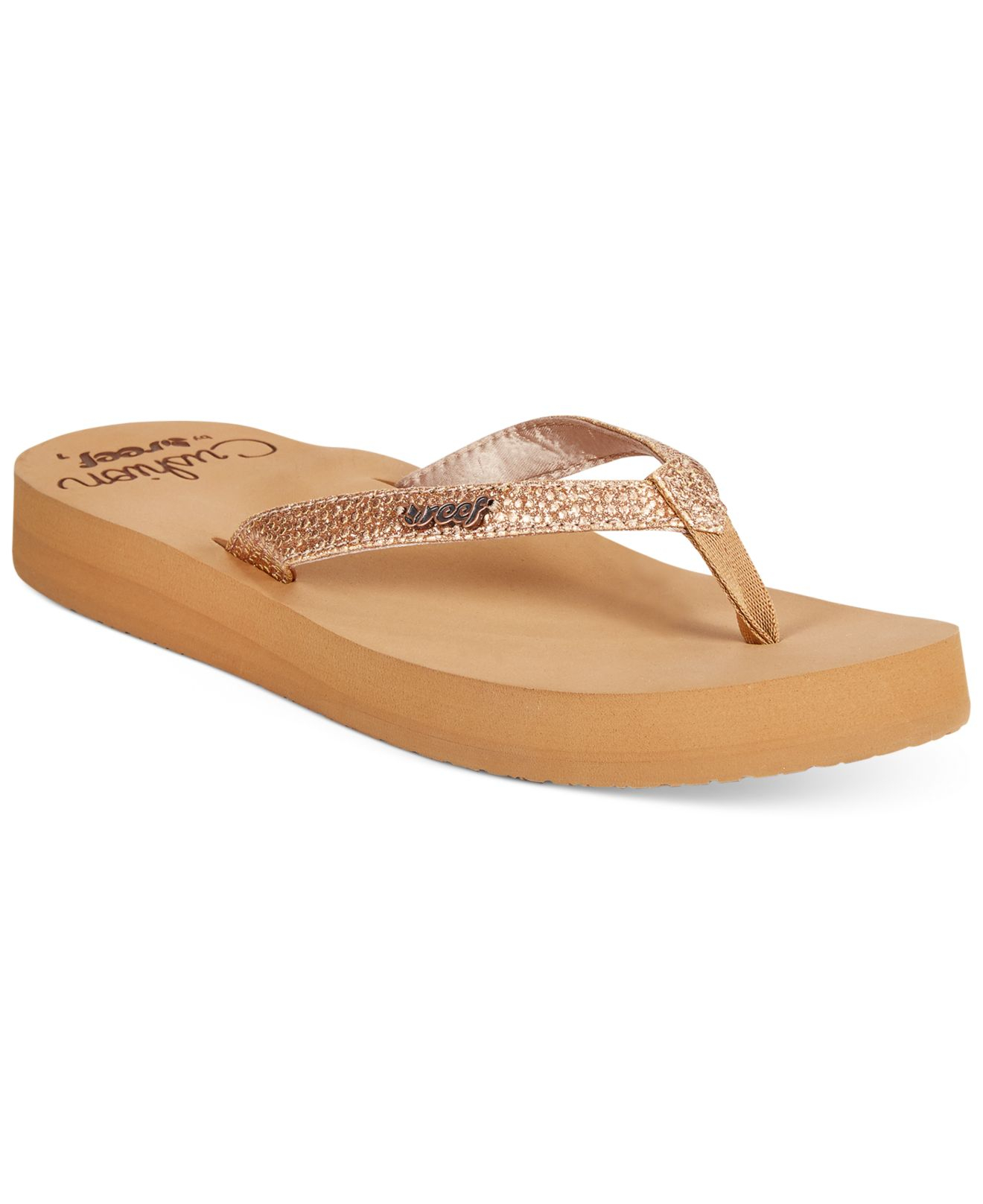 Lyst - Reef Star Cushion Sassy Flip Flops in Pink