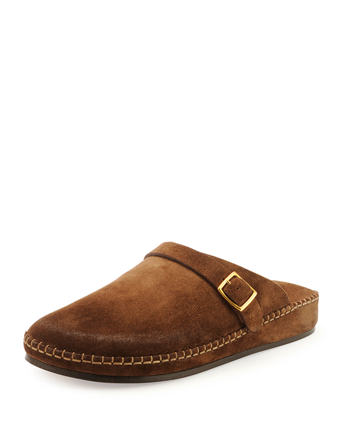 Tom Ford Edie Suede Clog Shoes in Brown for Men - Lyst