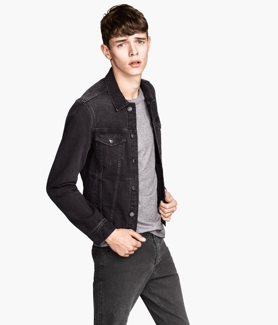 Lyst H&M Denim Jacket in Black for Men