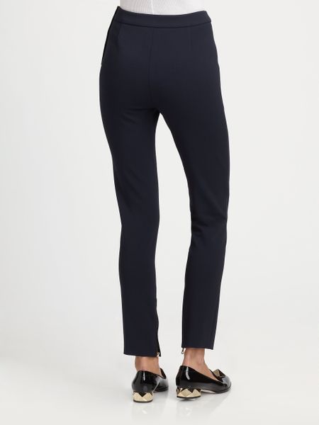 Valentino Compact Jersey Leggings in Blue (navy) | Lyst