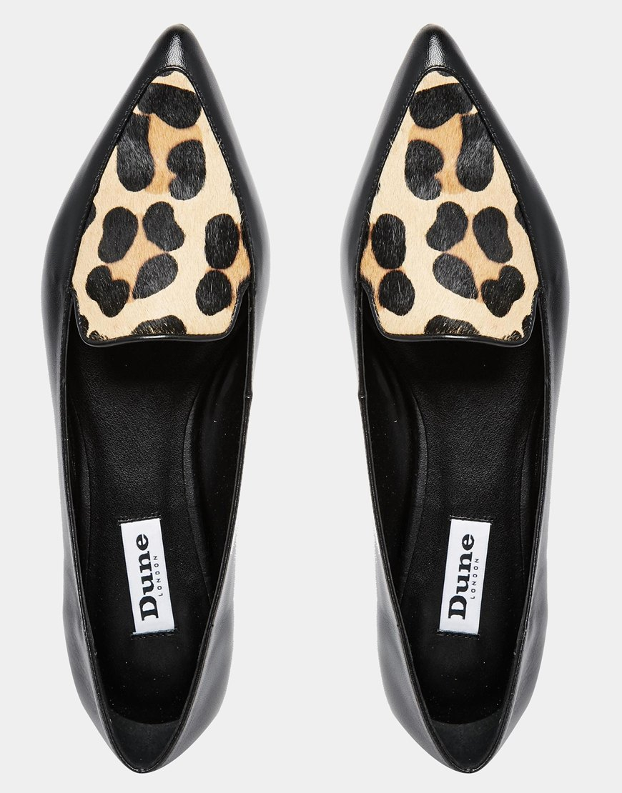 Lyst Dune Austine Leopard Pony Effect Leather Pointed
