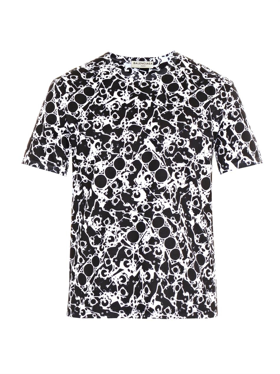 Mens Black Balenciaga T Shirt Iucn Water