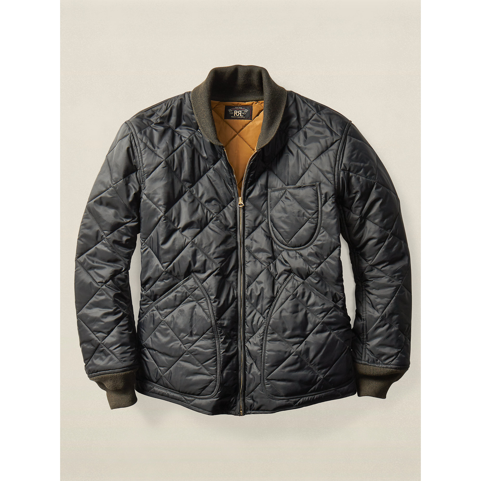 Lyst - Rrl Quilted Liner Jacket in Black for Men