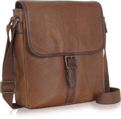 Fossil Vertical Estate City Bag in Brown for Men (Cognac) | Lyst