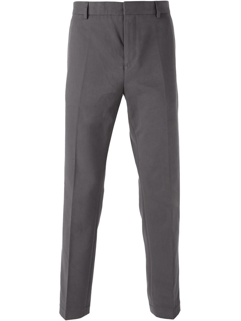 Lyst - Mauro Grifoni Tailored Trousers in Gray for Men