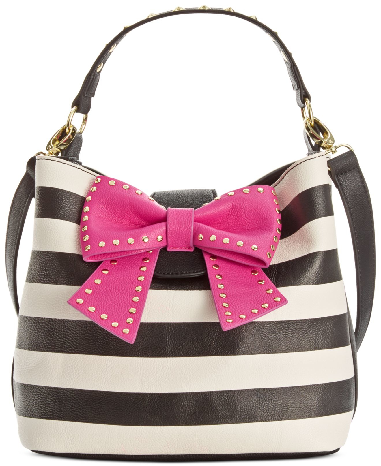 Betsey johnson Hopeless Romantic Bucket Bag in Multicolor (Stripe) | Lyst