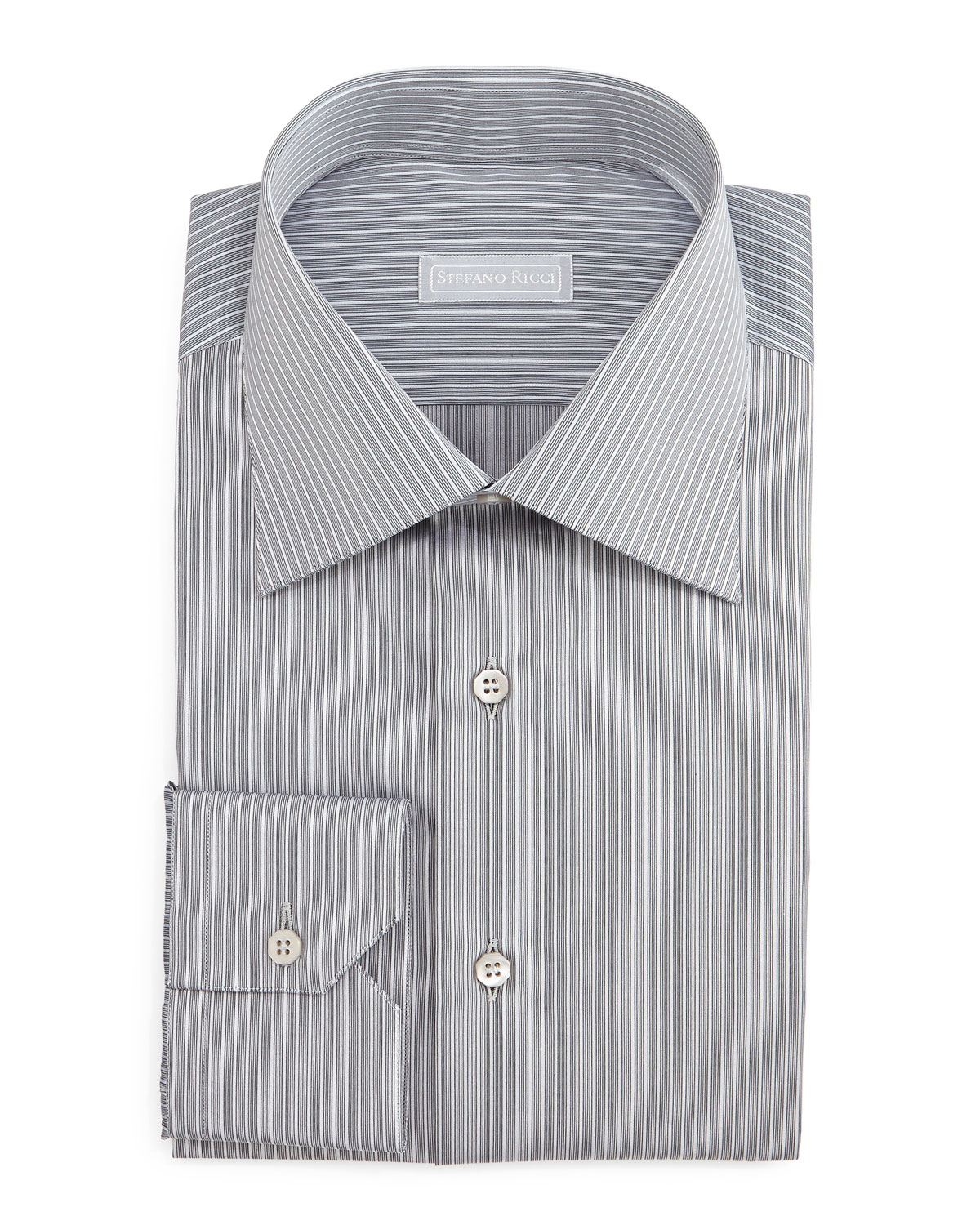 Lyst - Stefano Ricci Striped Woven Dress Shirt in Gray for Men