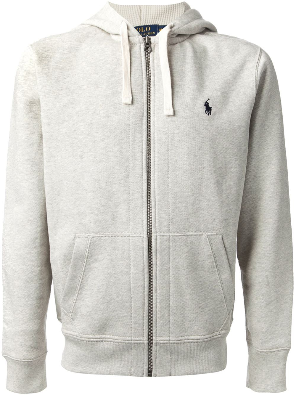 Polo Ralph Lauren Zip Up Hoodie in Gray for Men (grey) | Lyst