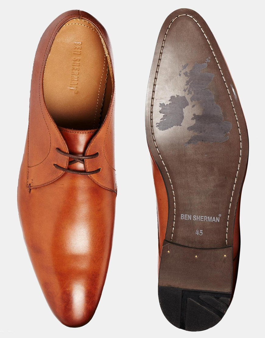 Ben Sherman Enox Derby Shoes in Brown for Men Lyst